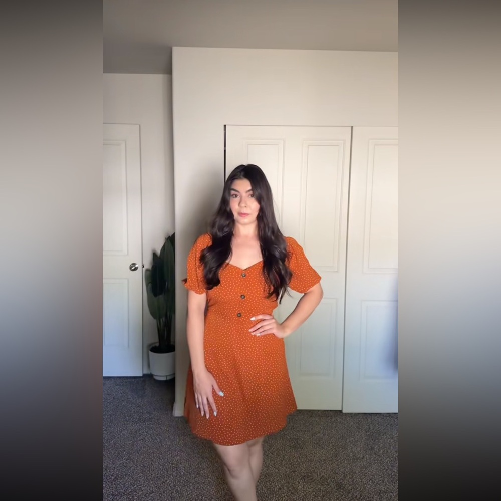 Orange Polka Dot Dress
